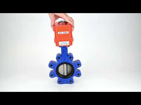 Water Butterfly Valve Elephant WBV1631E-2W-Fb-H, body material - cast iron QT450, disk material - Stainless steel AISI 304, seal - EPDM, electric actuator QT-N-EM-O1-220VAC-U1 MINI 220V