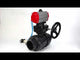 Ball valves Elephant BV4242E-FP-GRM-ISO, body material - UPVC, ball material - UPVC, seal - EPDM, with pneumatic actuator double action PA-DA, pneumatic distributor 4V320-10 220V and handwheel MON