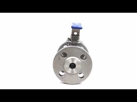 Stainless steel ball valve Elephant BV3232P(2pc)-FP-F-ISO-H full port, flanged connection Class 150/300, with ISO 5211 mounting pad and handle