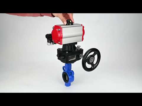 Water Butterfly Valve Elephant al-316l-epdm-elephant-da-4m310-110/220-hdm, body material - aluminium alloy, disk material - stainless steel AISI 316L, seal - EPDM, pneumatic actuator operated