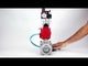 Ball valves Elephant BV3232P(3pc)-FP-W-ISO-H WDVF DN15-32 63 bar full bore, body - 316 stainless steel, seal - PTFE, for welding, with PA-SA pneumatic actuator, pneumatic distributor 4V320-08 220V, ATU AFC2000