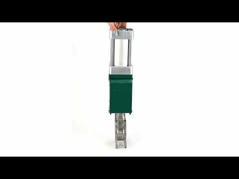 Knife gate valve Elephant GVKR3131E-2W-Fb-2P, body material - stainless steel AISI 304, knife material - stainless steel AISI 304, seal - EPDM, pneumatic actuator