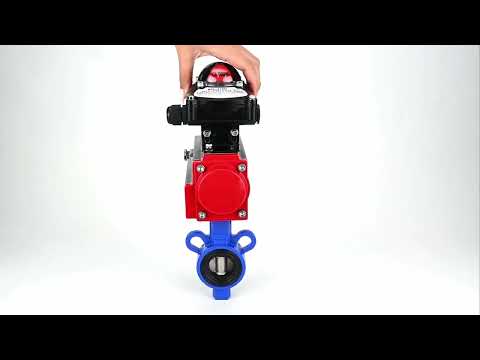Water Butterfly Valve Elephant al-316l-epdm-elephant-da-apl210n, body material - aluminium alloy, disk material - stainless steel AISI 316L, seal - EPDM, pneumatic actuator operated
