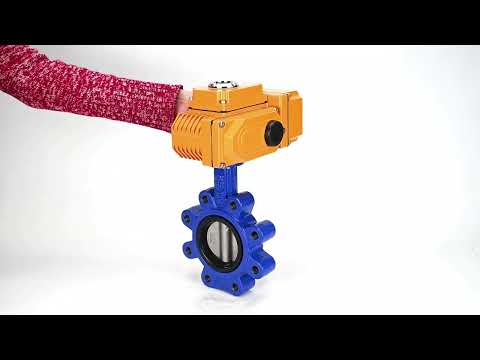 Water Butterfly Valve Elephant WBV1631E-2W-Fb-H, body material - cast iron QT450, disk material - Stainless steel AISI 304, seal - EPDM, electric actuator QT-N-EM-B1-220VAC-U1 220V