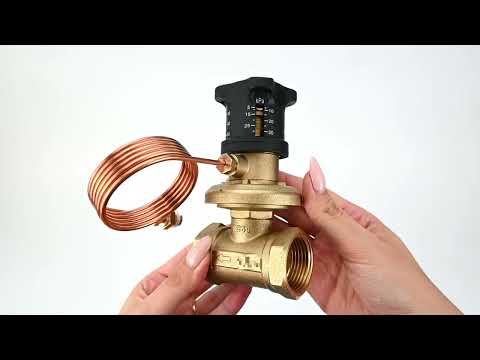 Automatic balancing valve VBA0000E-T, body material - brass LS59-1, seal - EPDM, threaded