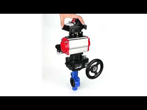 Water Butterfly Valve Elephant al-316l-epdm-elephant-da-4m310-110/220-apl210n-hdm, body material - aluminium alloy, disk material - stainless steel AISI 316L, seal - EPDM, pneumatic actuator operated
