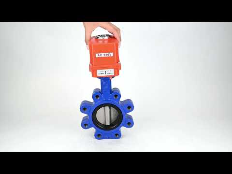 Water Butterfly Valve Elephant WBV1631N-2W-Fb-H, body material - cast iron QT450, disk material - Stainless steel AISI 304, seal - NBR, electric actuator QT-N-EM-O1-220VAC-U1 MINI 220V