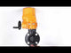 Butterfly valves Elephant WBV4242E-2W-Fb-ISO, body material - UPVC, disc material - UPVC, seal - EPDM, with explosion-proof quarter-turn actuator QT-EX-EM-O2-220VAC-U1