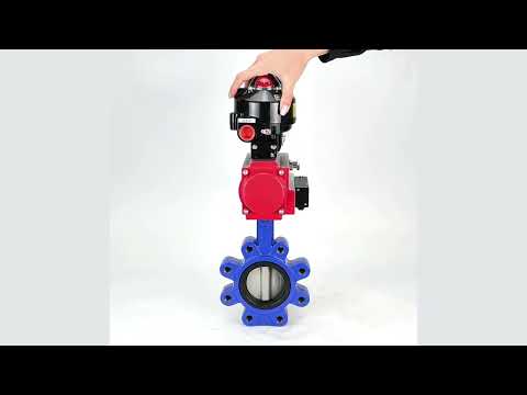 Water Butterfly Valve Elephant WBV1631N-2W-Fb-H, body material - cast iron QT450, disk material - Stainless steel AISI 304, seal - NBR, pneumatic actuator PA-DA double action, 4M310-08 220V, LSU APL-510N EX, ATU AFC2000