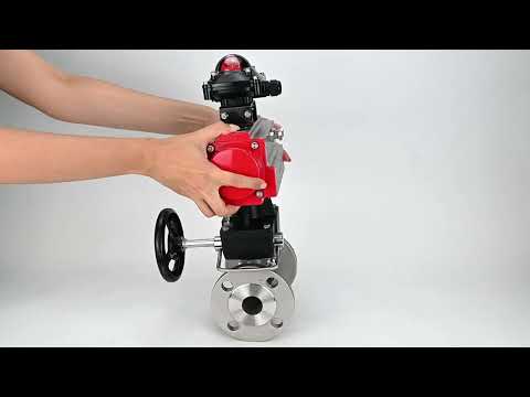 Stainless steel ball valve Elephant ksfpt-316-180-da-apl210n-hdm, body material - stainless steel AISI 316, ball material - stainless steel AISI 316, seal - PTFE, pneumatic actuator operated