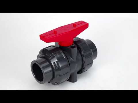 Ball valves Elephant BV4242E-FP-GRM-H, body material - UPVC, ball material - UPVC, seal - EPDM, with handle