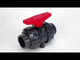 Ball valves Elephant BV4242E-FP-GRM-H, body material - UPVC, ball material - UPVC, seal - EPDM, with handle