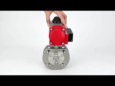 Stainless steel ball valve Elephant kchmfp-elephant-sa-4m310-110/220v, body material - stainless steel AISI 316, ball material - stainless steel AISI 316, seal - PTFE, pneumatic actuator operated