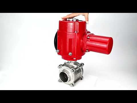 Stainless steel ball valve Elephant BVPP 316.200-ISO 63 bar SS316 full port, for welding, body material - stainless steel, quarter-turn electric actuator Elephant QT-W (M) EX 220 V