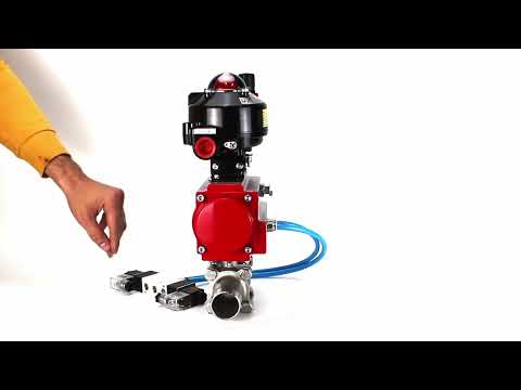 Ball valves Elephant BV3131P(3pc)-FP-W-ISO-H LONG DN10-150 full bore, body - stainless steel 304, for welding, with pneumatic actuator PA-DA, pneumatic distributor 4V320-08 220V, LSU APL-510N EX and GSV AFC2000