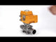 Ball valves Elephant BV3131P(3pc)-FP-W-ISO-H LONG full bore, body - stainless steel 304, welded, with 1/4-turn electric drive Elephant QT-N-EM-O1-380VAC-U1 380V