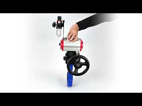 Water Butterfly Valve Elephant WBV1631E-2W-Fb-H, body material - cast iron QT450, disk material - Stainless steel AISI 304, seal - EPDM, pneumatic actuator PA-DA double action, 4M310-08 24V handwheel MON, ATU AFC2000