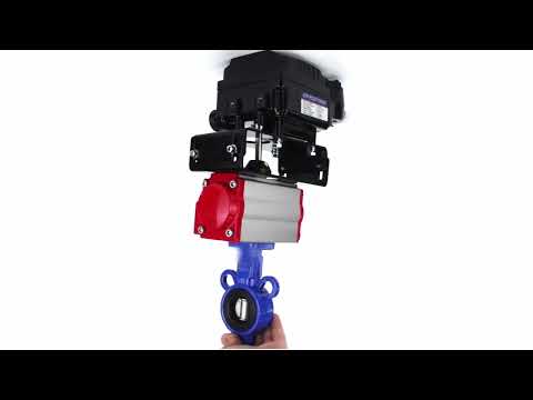 Water Butterfly Valve Elephant al-316l-epdm-elephant-da-yt1000rsn, body material - aluminium alloy, disk material - stainless steel AISI 316L, seal - EPDM, pneumatic actuator operated