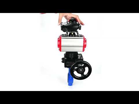 Water Butterfly Valve Elephant al-316l-epdm-elephant-da-apl210n-hdm, body material - aluminium alloy, disk material - stainless steel AISI 316L, seal - EPDM, pneumatic actuator operated