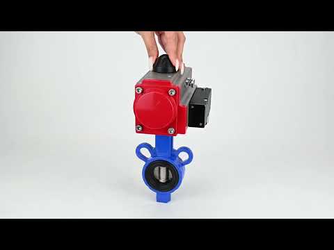 Water Butterfly Valve Elephant al-316l-epdm-elephant-da-4m310-110/220, body material - aluminium alloy, disk material - stainless steel AISI 316L, seal - EPDM, pneumatic actuator operated