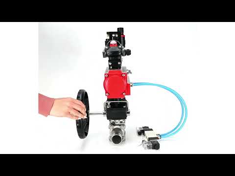 Ball valves Elephant BV3232P(3pc)-FP-W-ISO-H LONG DN50-150 full bore, body - stainless steel 316, for welding, with pneumatic actuator PA-DA, pneumatic distributor 4V320-10 220V, MON reducer, LSU APL-210N and ATU AFC2000