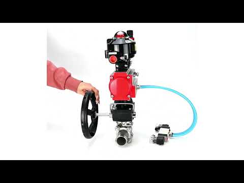 Ball valves Elephant BV3131P(3pc)-FP-W-ISO-H LONG DN50-150 full bore, body - stainless steel 304, for welding, with pneumatic actuator PA-DA, pneumatic distributor 4V320-08 220V, MON gearbox, LSU APL-510N EX and ATU AFC2000