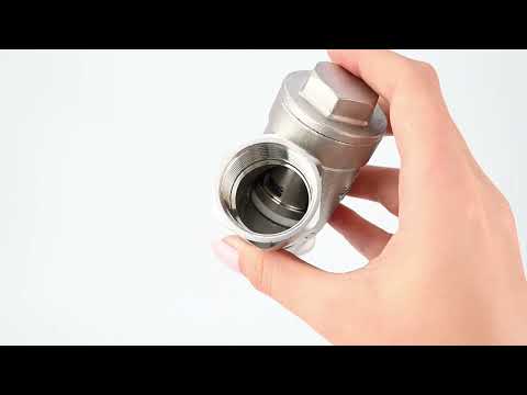 Spring check valve Elephant VCSY3232P-T Y-shaped, body material - Stainless steel AISI 316, locking body material - Stainless steel 316, seal - PTFE, threaded