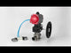 Ball valves Elephant BV3131P(3pc)-FP-W-ISO-H LONG full bore, body - stainless steel 304, for welding, with pneumatic actuator PA-DA, pneumatic distributor 4V320-08 220V and MON reducer