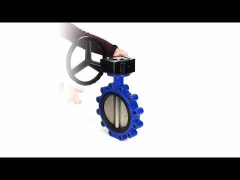 Water Butterfly Valve Elephant WBV1616N-2W-Fb-R, body material - cast iron QT450, disk material - cast iron QT450, seal - NBR, gearbox