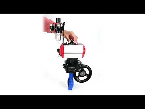 Water Butterfly Valve Elephant al-316l-epdm-elephant-da-4m310-24-hdm-afc2000, body material - aluminium alloy, disk material - stainless steel AISI 316L, seal - EPDM, pneumatic actuator operated