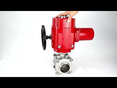 Stainless steel ball valve Elephant BVPP 316.200-ISO 63 bar SS316 full port, for welding, body material - stainless steel, quarter-turn electric actuator Elephant QT-W (M) EX 380 V