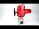 Stainless steel ball valve Elephant BVPP 316.200-ISO 63 bar SS316 full port, for welding, body material - stainless steel, quarter-turn electric actuator Elephant QT-W (M) EX 380 V
