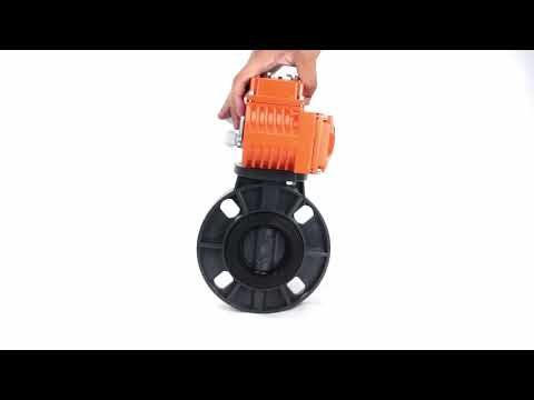 Butterfly valves Elephant WBV4242E-2W-Fb-ISO, body material - UPVC, disc material - UPVC, seal - EPDM, with quarter-turn actuator QT-N-EM-O1-24VDC-U1 24V HARK