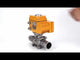 Ball valves Elephant BV3131P(3pc)-FP-W-ISO-H LONG full bore, body - stainless steel 304, welded, with 1/4-turn electric drive Elephant QT-N-EM-O1-220VAC-U1 220V