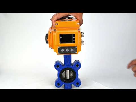Water Butterfly Valve Elephant WBV1616N-2W-Fb-H, body material - cast iron QT450, disk material - cast iron QT450, seal - NBR, electric actuator QT-N-EM-B1-220VAC-U1 220V