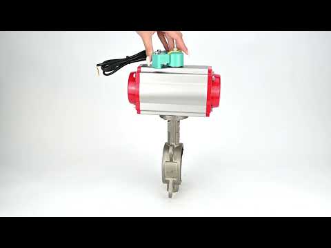 Disc rotary valves Elephant WBV3131P-2W-Fb-H DN50-250 16 bar body - 304 stainless steel, disc - 304 stainless steel, seal - PTFE, with pneumatic actuator PA-DA-XXX, pneumatic distributor 4M310-08 220V and ALS200D magnetic switch
