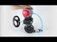 Butterfly valves Elephant WBV4242E-2W-Fb-ISO, body material - UPVC, disc material - UPVC, seal - EPDM, with pneumatic actuator double action PA-DA, pneumatic distributor 4V320-08 220V and handwheel MON