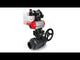 Ball valves Elephant BV4242E-FP-GRM-ISO, body material - UPVC, ball material - UPVC, seal - EPDM, with pneumatic actuator double action PA-DA, pneumatic distributor 4M310-08 24V, LSU APL-510N EX, ATU AFC2000 and handwheel MON