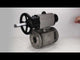 Ball valves Elephant BV3232P(4pc)-FP-3WL-F-ISO-H DN100 16 bar full bore, flanged, body - stainless steel SS316, ISO flange F10/F12, square 19x19, with double pneumatic actuator PA-DA-105-1 action and pneumatic distributor 4M310-08 24V
