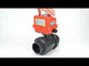 Ball valves Elephant BV4242E-FP-GRM-ISO, body material - UPVC, ball material - UPVC, seal - EPDM, with quarter-turn actuator QT-N-003EM-O1-220VAC-U1 MINI