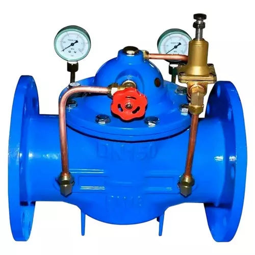 After-self regulators with pilot control Elephant PVA1-1313RR-F, diaphragm regulators, body - cast iron GGG40, disk - cast iron GGG40, seal - reinforced natural rubber, flanged connection