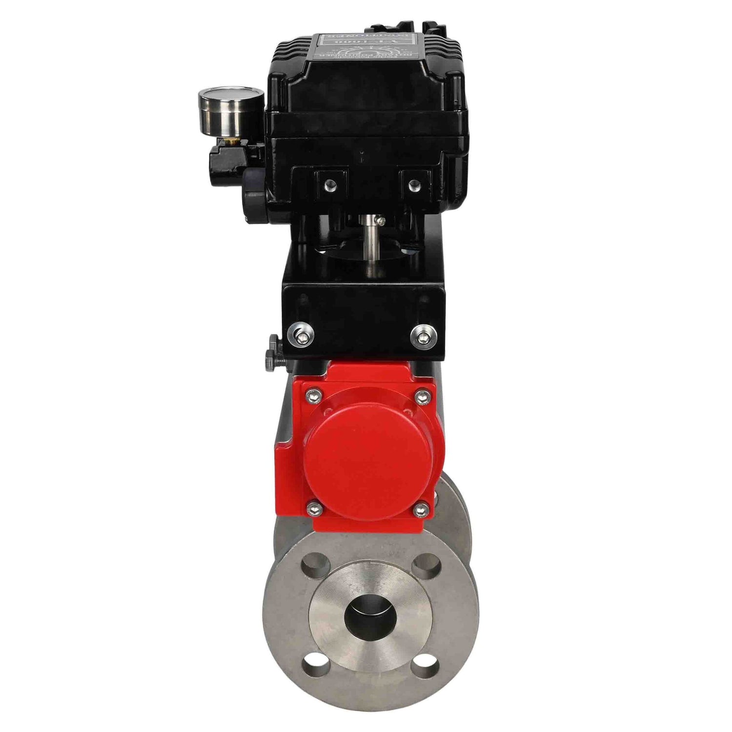 Stainless steel ball valve Elephant kchfp-elephant-da-yt1000rsi, body material - stainless steel AISI 316, ball material - stainless steel AISI 316, seal - PTFE, pneumatic actuator operated