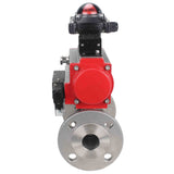 Stainless steel ball valve Elephant ksfpt-316-180-sa-4m310-24v-apl210n, body material - stainless steel AISI 316, ball material - stainless steel AISI 316, seal - PTFE, pneumatic actuator operated