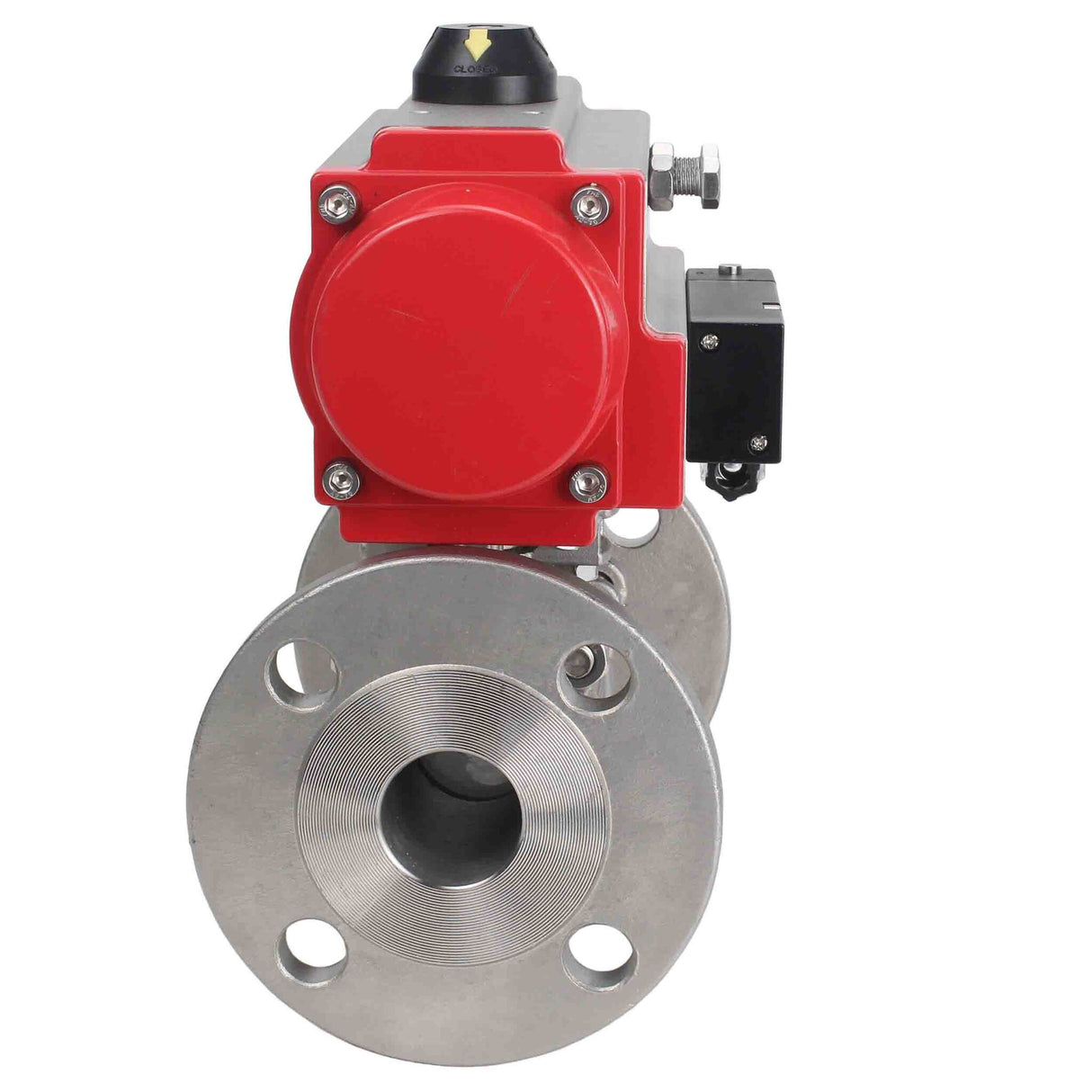 Stainless steel ball valve Elephant ksfpt-304-180-da-4m310-24v, body material - stainless steel AISI 304, ball material - stainless steel AISI 304, seal - PTFE, pneumatic actuator operated