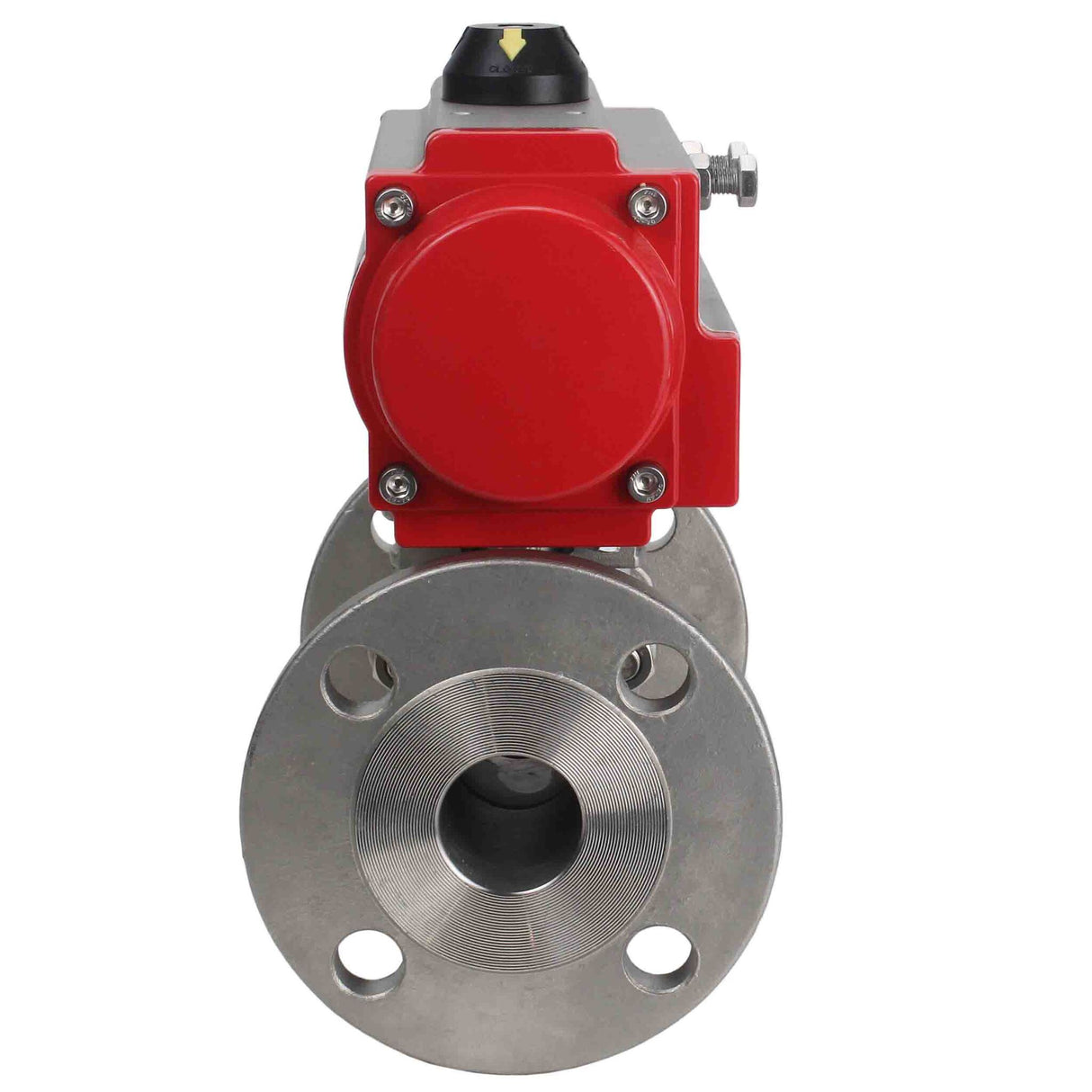 Stainless steel ball valve Elephant ksfpt-316-180-da, body material - stainless steel AISI 316, ball material - stainless steel AISI 316, seal - PTFE, pneumatic actuator operated