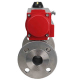 Stainless steel ball valve Elephant ksfpt-316-180-da, body material - stainless steel AISI 316, ball material - stainless steel AISI 316, seal - PTFE, pneumatic actuator operated
