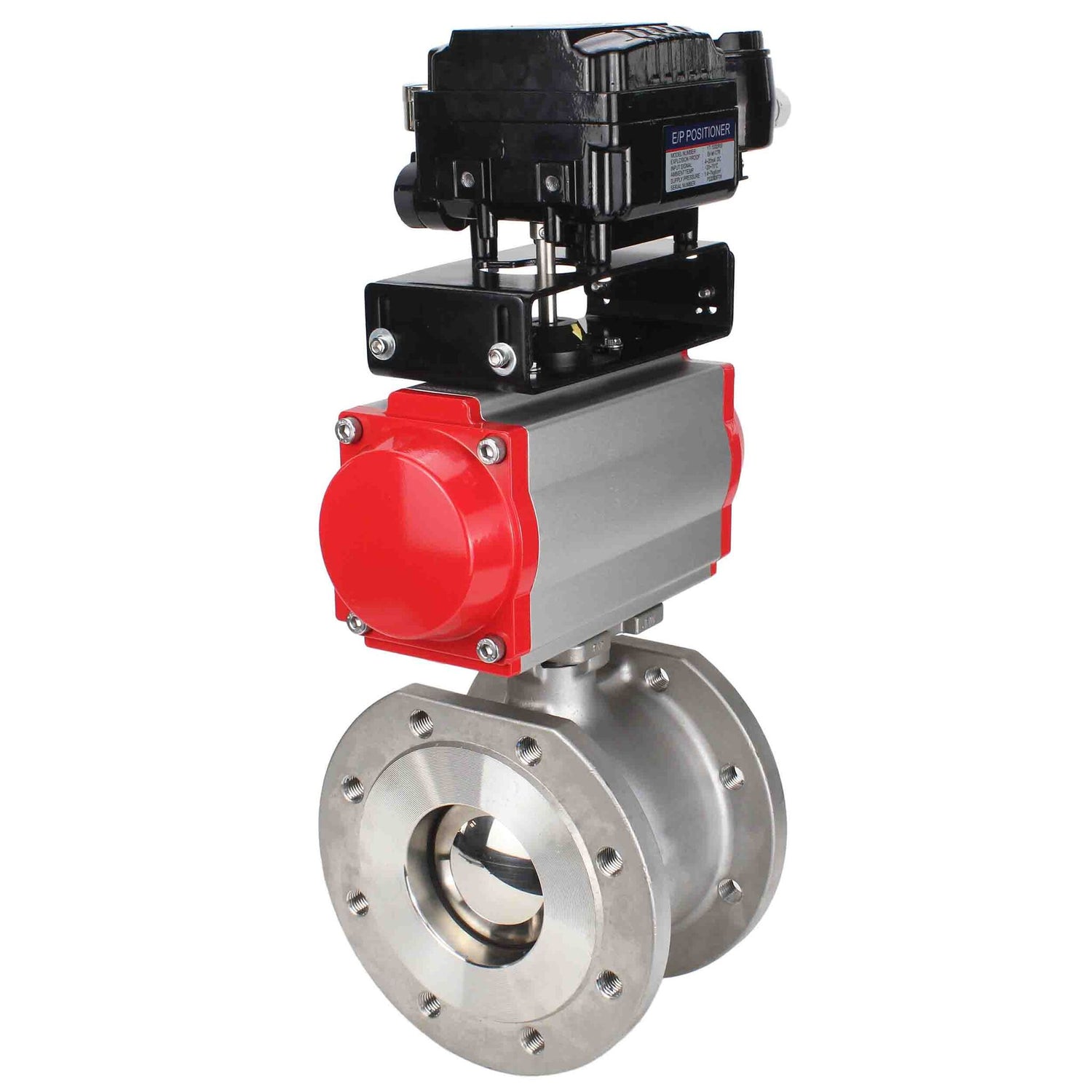 Stainless steel ball valve Elephant kchmfp-elephant-da-yt1000rsi, body material - stainless steel AISI 316, ball material - stainless steel AISI 316, seal - PTFE, pneumatic actuator operated