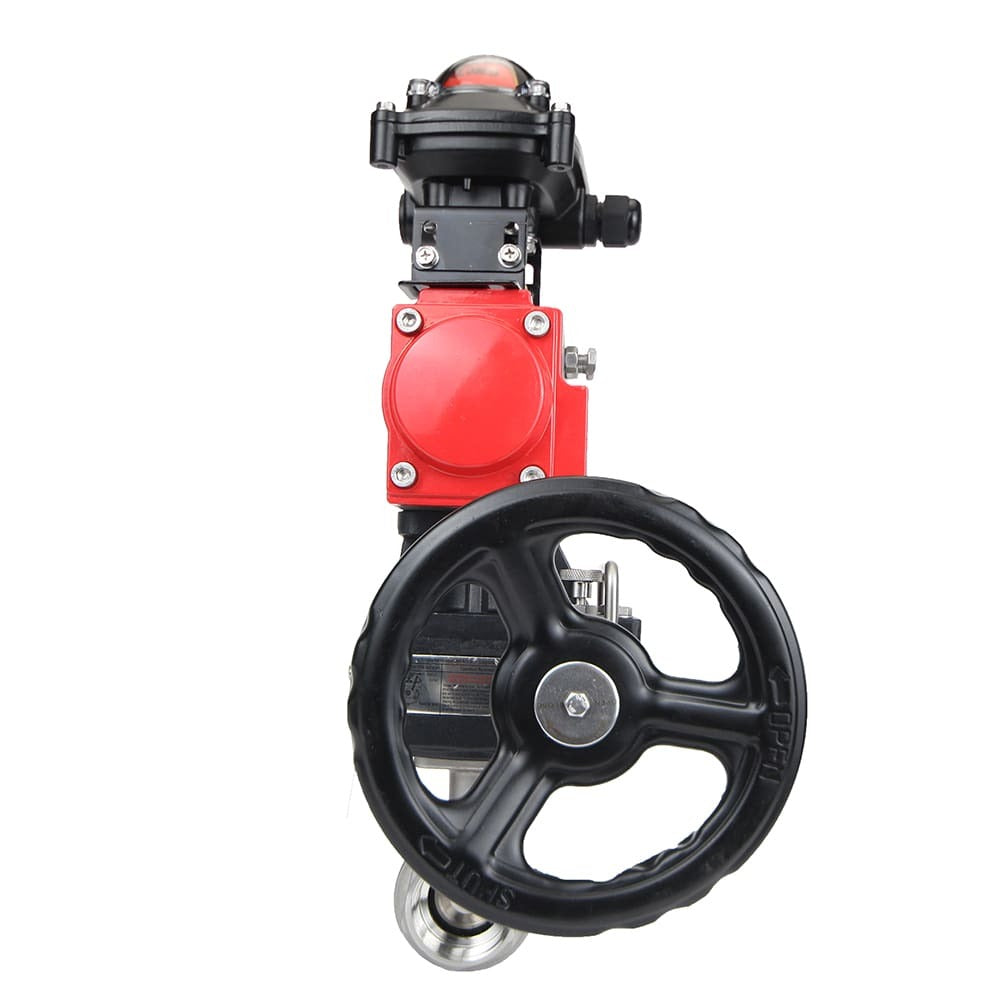 Stainless steel ball valve Elephant kshmp316-elephant-da-apl210n-hdm, body material - stainless steel AISI 316, ball material - stainless steel AISI 316, seal - PTFE, pneumatic actuator operated