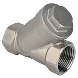 Spring check valve Elephant VCSY3232P-T Y-shaped, body material - Stainless steel AISI 316, locking body material - Stainless steel 316, seal - PTFE, threaded