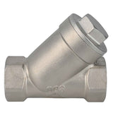 Spring check valve Elephant VCSY3232P-T Y-shaped, body material - Stainless steel AISI 316, locking body material - Stainless steel 316, seal - PTFE, threaded